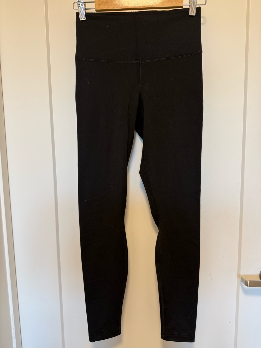Everyday High-Waist Black Yoga Pant Leggings - full length